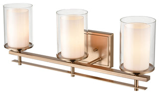 Huderson Collection 3-Light 23" Modern Gold Bathroom Vanity Light