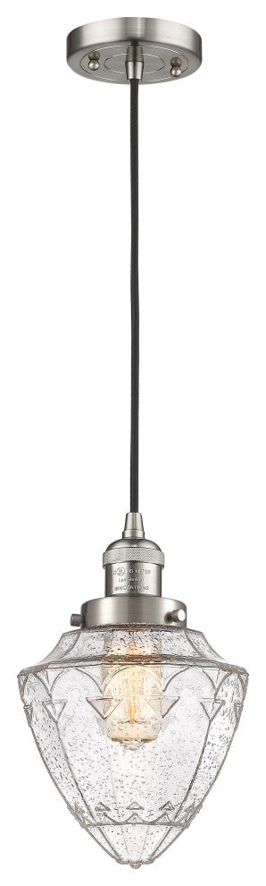 Innovations 201C-SN-G664-7-LED 1 Light Mini Pendant, Brushed Satin Nickel