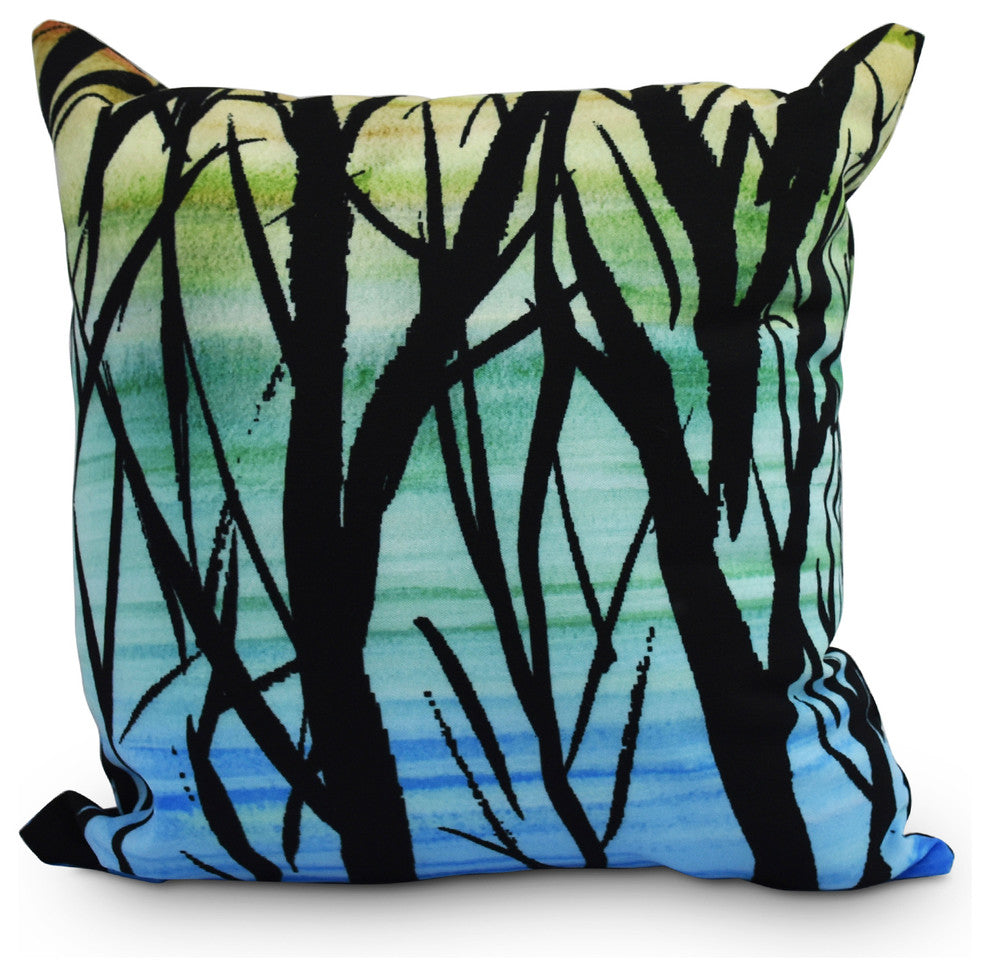 16" Sunset Branches Multi Floral Print Decorative Throw Pillow