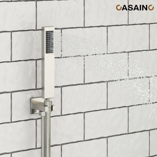 3 Function Wall Mounted Digital Display Shower System, Brushed Nickel