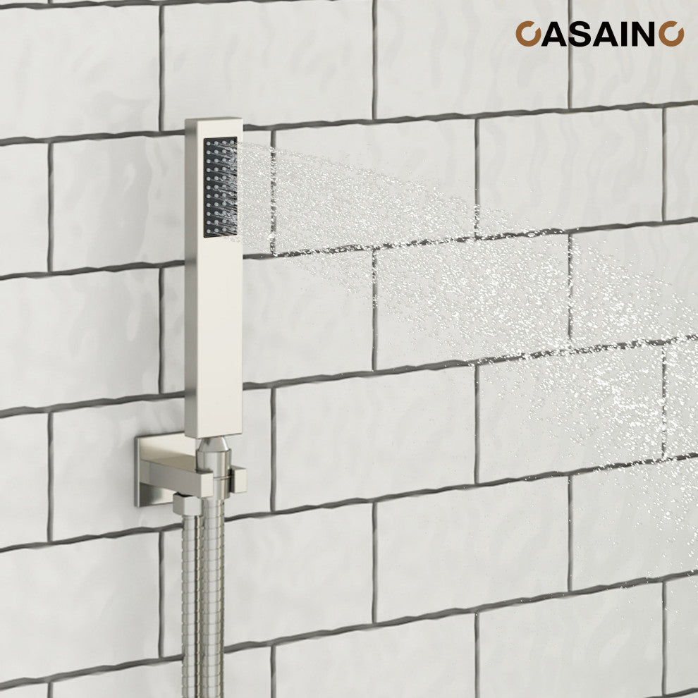3 Function Wall Mounted Digital Display Shower System, Brushed Nickel