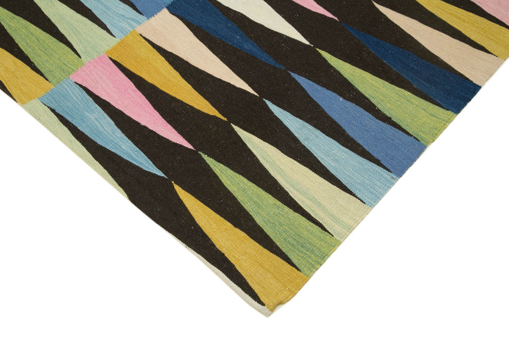 Rug N Carpet - Handwoven Turkish 7' 8'' x 10' 2'' Flatweave Wool Kilim Rug