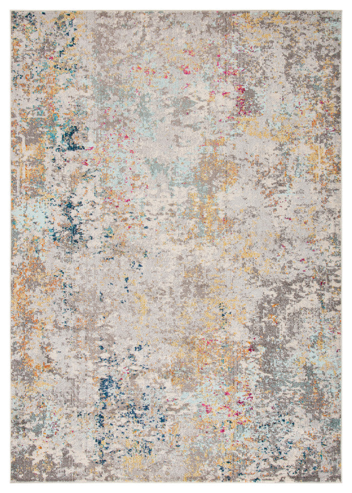 Safavieh Madison Mad453F Organic and Abstract Rug, Gray and Gold, 10'0"x14'0"
