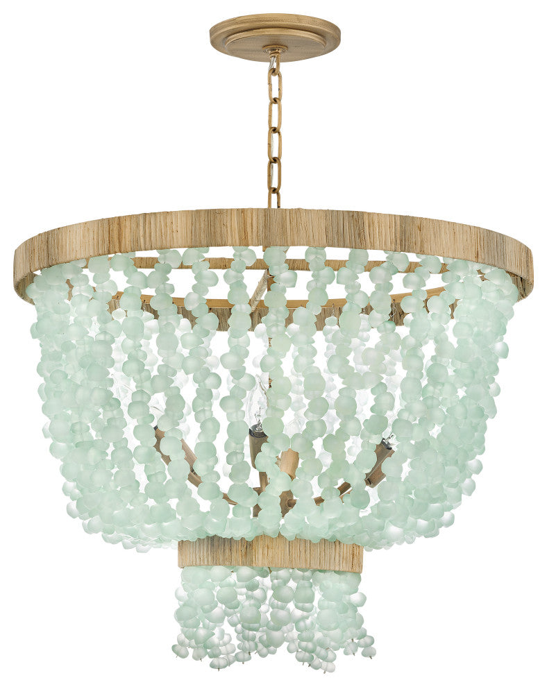 Fredrick Ramond Dune Medium Single Tier, Burnished Gold With Blue Sea Glass