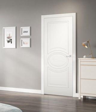 Slab Door Panel / Mela 7001 Matte White / Finished Doors, 30" X 96"