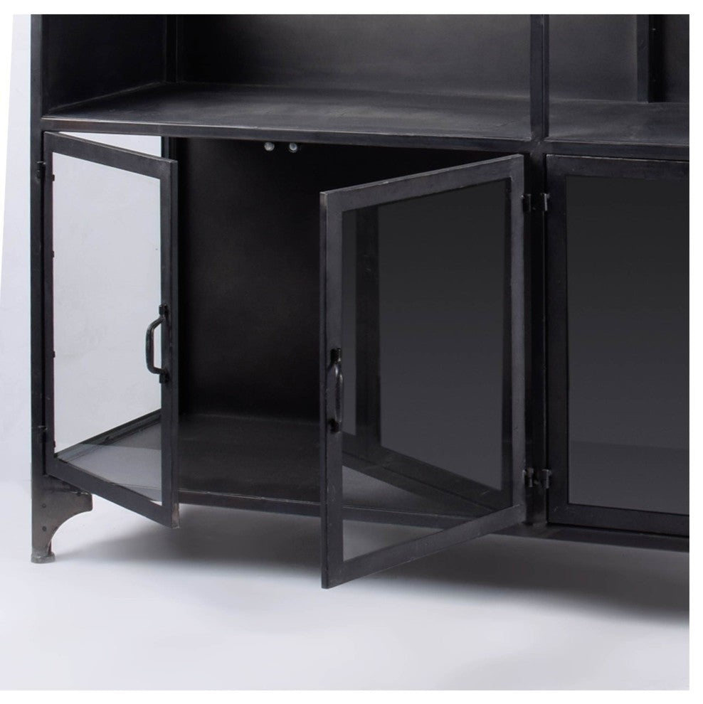 Pender Black Metal w/Glass Doors Display Cabinet