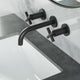 Ivy Double-Cross Handle Valve, Wall-Mount, Bathroom Faucet, Matte Black