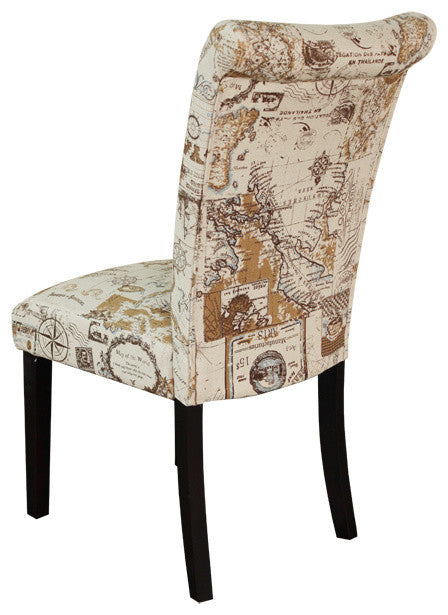 Voyage Upholstered Brown Dining Chairs, Set of 2, Brown