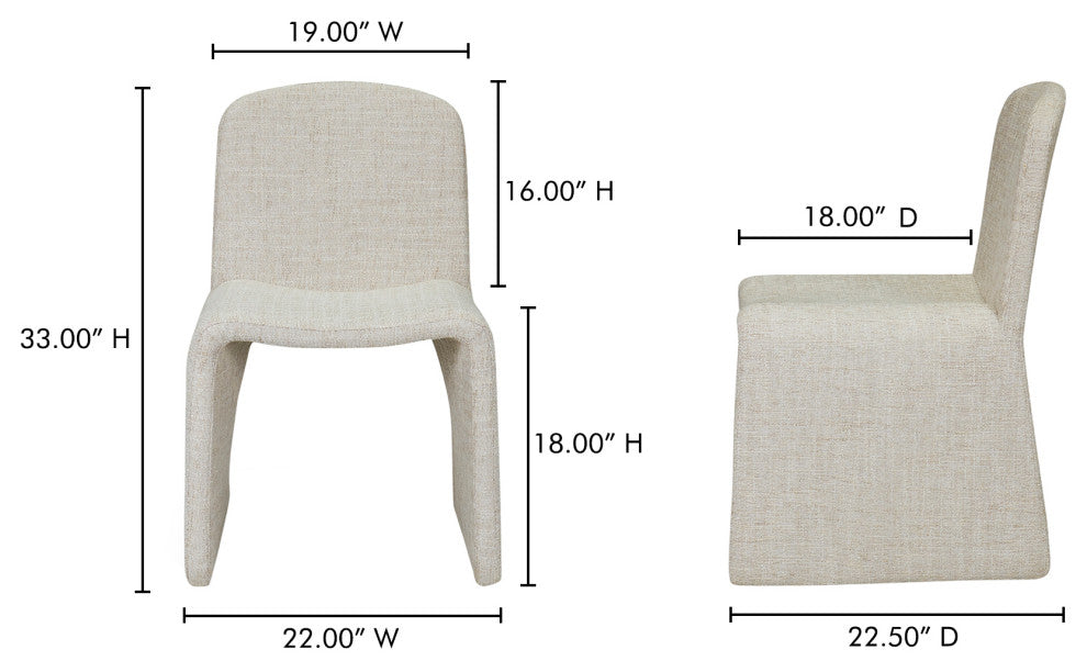 Ella Heather Beige Dining Chair