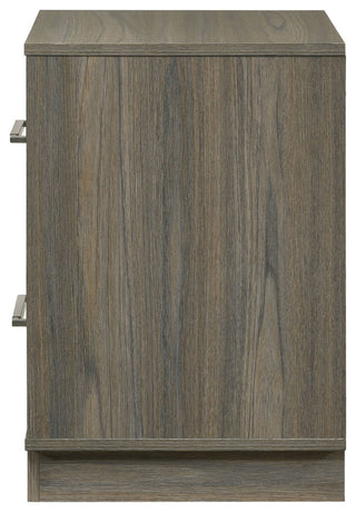 Fenwick 2-drawer Nightstand Bedside Table Grey Oak