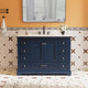 48" Freestanding Bathroom Vanity with White Cultured Marble Top in White
