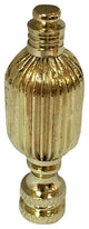 Royal Designs Button Finial, Polished Brass, Single