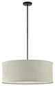 Philis 4 Light Incandescent Pendant, Matte Black w/ Beige Shade, PHL-264P-MB-BG