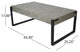 GDF Studio Shaw Industrial Faux Wood Coffee Table With Iron Legs, Light Concrete