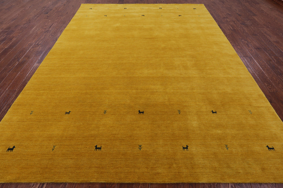 Persian Gabbeh Handmade Wool Rug 9' 0" X 12' 0" - Q15169