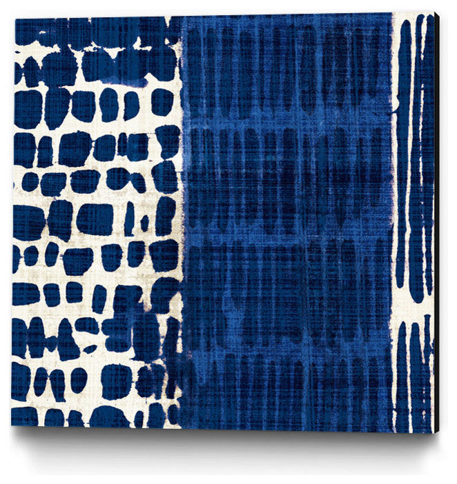 "Indigo Batik I" Museum Mounted Canvas Print, 30"x30"