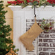 Burlap Natural Reverse Seam Stocking, 11x15