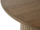 Mid-Century Modern Round Pedestal Coffee Table, Smoked Oak