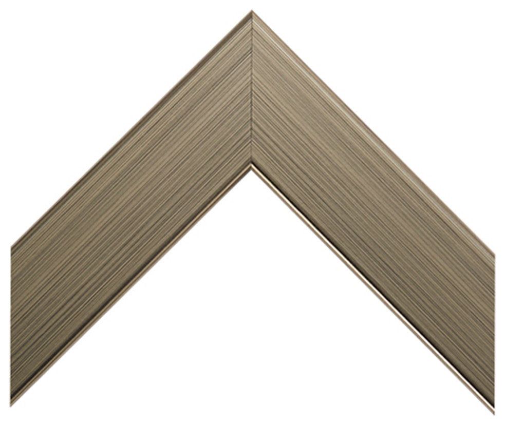 Meade Framed Wall Mirror, Aged Nickel, 36"x54"