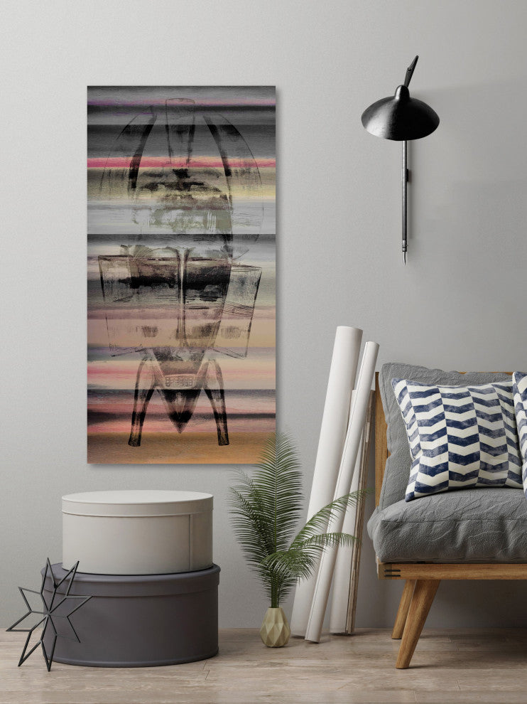 "Ritual Mask" Print on Canvas, 12"x24"