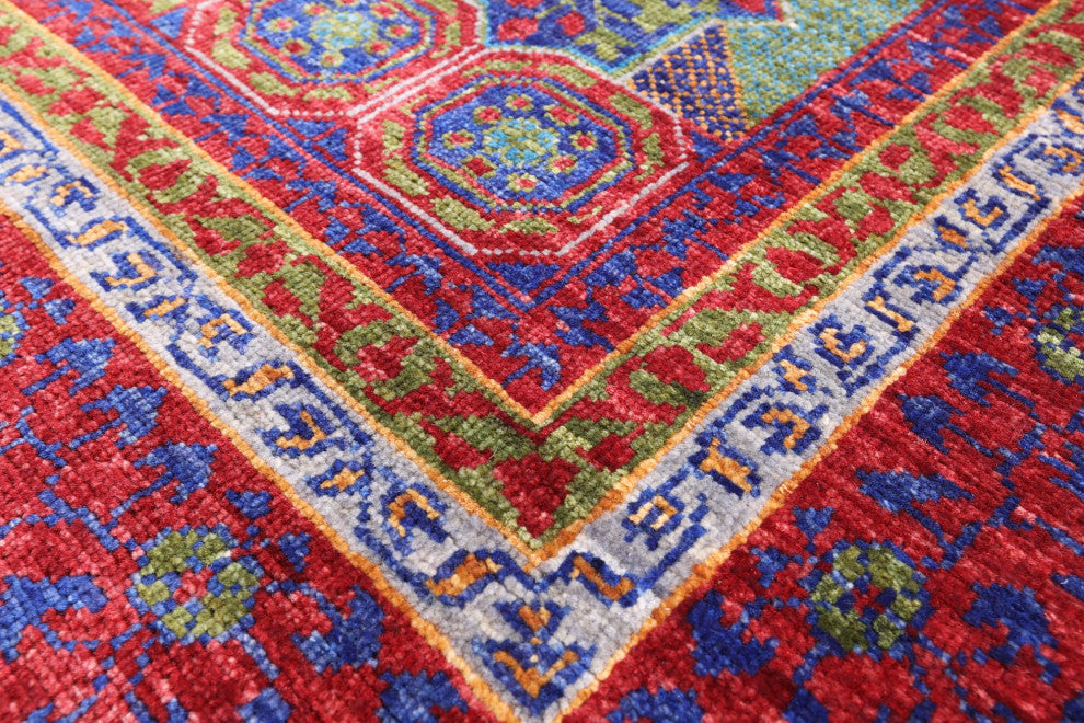 5' 7" X 7' 11" Handmade Mamluk Geometric Rug - Q12272