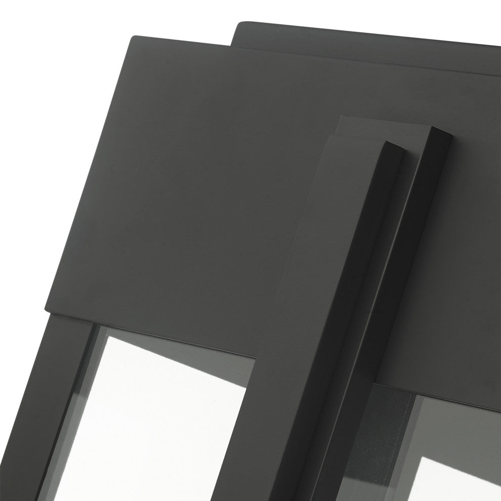 Black Art Deco, Sophisticated Outdoor Post Top Lantern