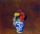 Odilon Redon Flowers in a Vase With Blue Decoration Gallery Wrapped Canvas Print