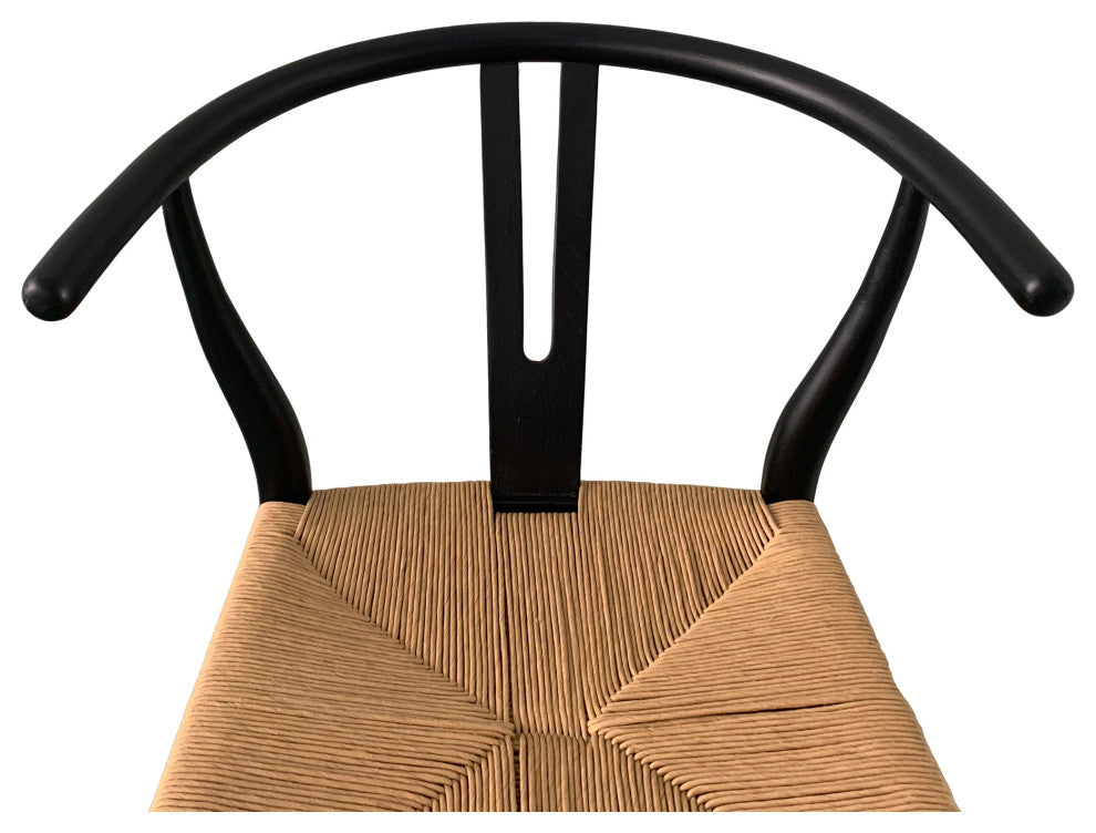 Ventana Dining Chair Black And Natural, Set of 2