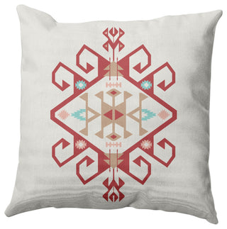 Southwest Medallion Decorative Throw Pillow, Ligonberry Red, 18"x18"