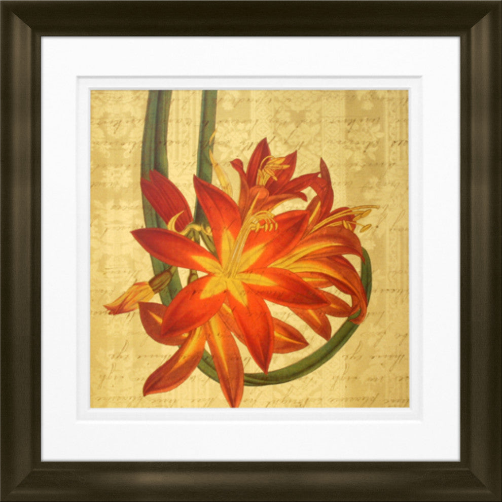 10"x10" Lovely Lillies Matted Framed Art