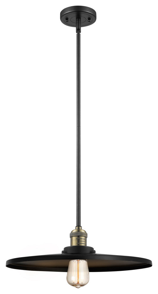 INNOVATIONS LIGHTING 201S-BAB-MFR-BK-16 Appalachian 1 Light inch Mini Pendant