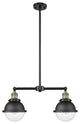 Innovations 209-BAB-HFS-62-BK-LED Hampden 2 Light Island Light, Matte Black
