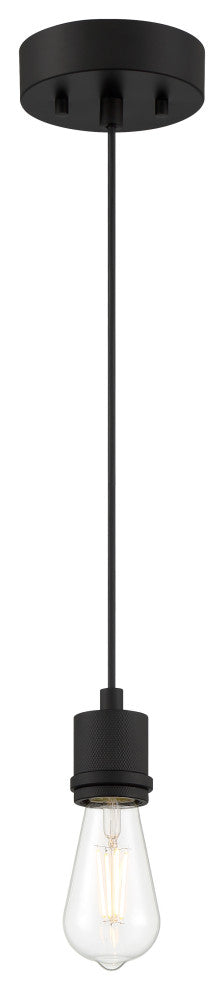 Port Nine Bare Martini LED Pendant, Replaceable LED, Matte Black