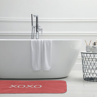 24" x 17" XOXO Bathmat, Coral
