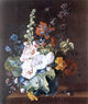 Jan Van Huysum Hollyhocks and Other Flowers in a Vase Wall Decal