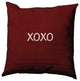 XOXO Valentines Decorative Throw Pillow, Maroon, 18"x18"