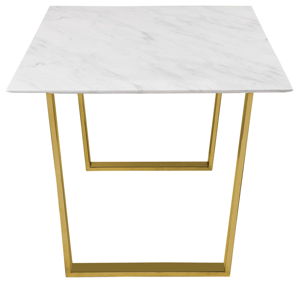 Cameron Dining Table, Gold
