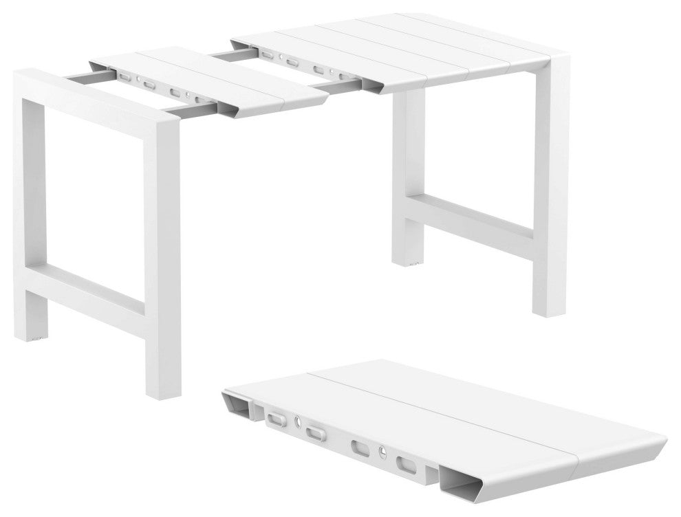 Vegas Maya 5-Piece Bar Set With 39"-55" Extendable White