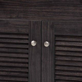 Baxton Studio Agni China Cabinet in Dark Brown