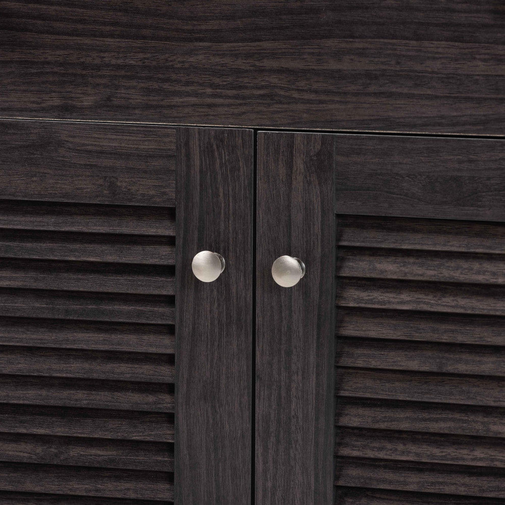 Baxton Studio Agni China Cabinet in Dark Brown