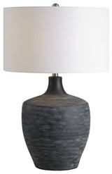 Uttermost Graphite Ribbed Table Lamp