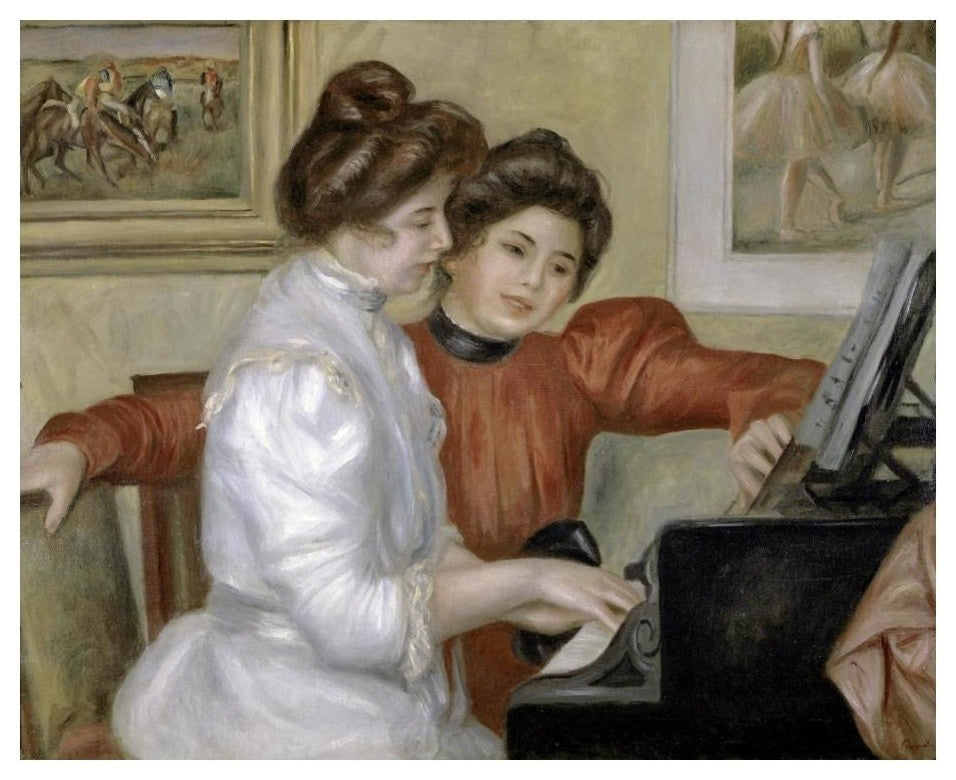"Yvonne and Christine Lerolle at the Piano, 1897-1898" Paper Art, 24"x20"