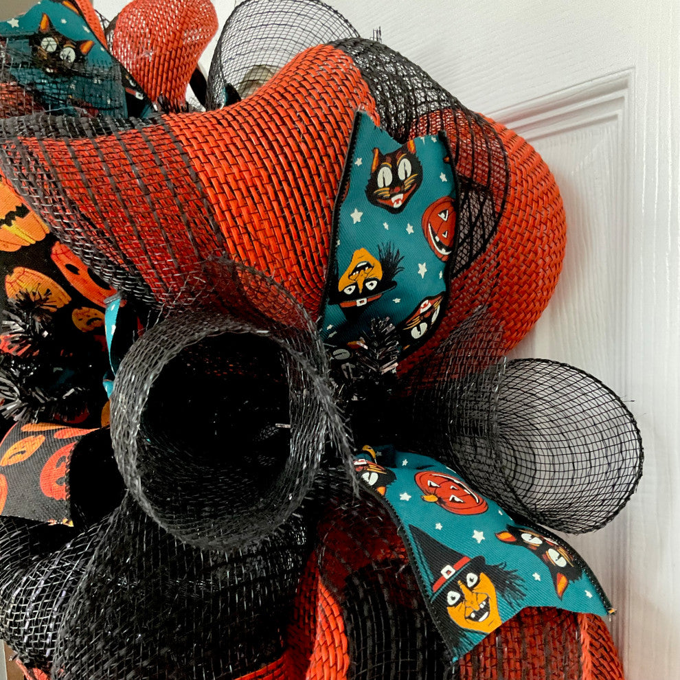 Happy Halloween Old Fashioned Handmade Wreath