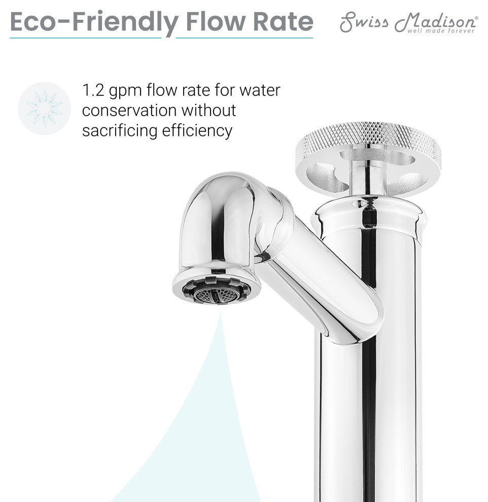 Avallon 7" Single Handle, Bathroom Faucet, Chrome
