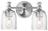 Maxim 21352 Swirl 2 Light 14"W Vanity Light - Satin Nickel