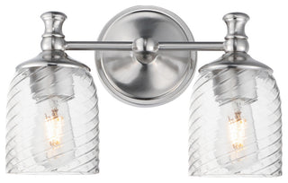Maxim 21352 Swirl 2 Light 14"W Vanity Light - Satin Nickel