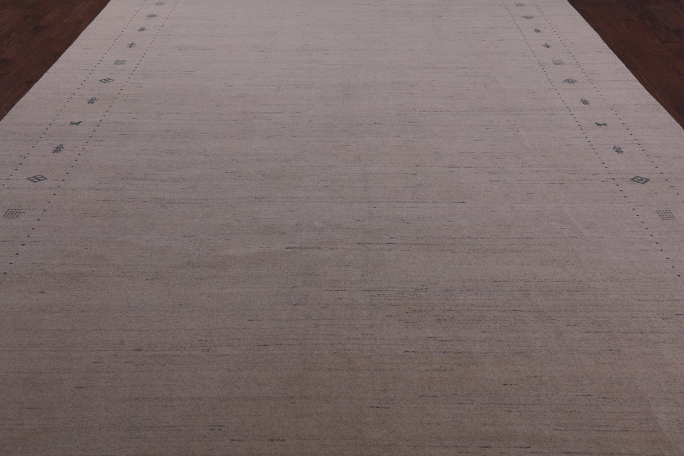 10' 1" X 14' 0" Hand-Knotted Persian Gabbeh Wool Rug Q11367