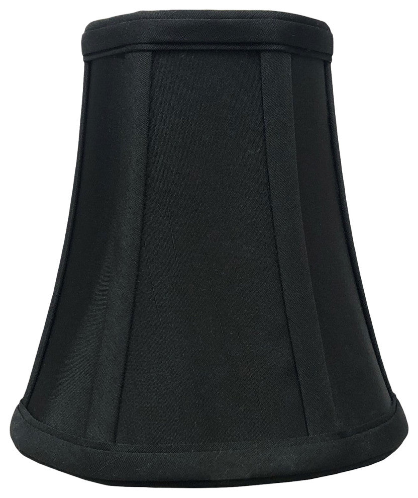 Royal Designs True Bell Basic Lamp Shade, Flame Clip Fitter, Black, Set of 2
