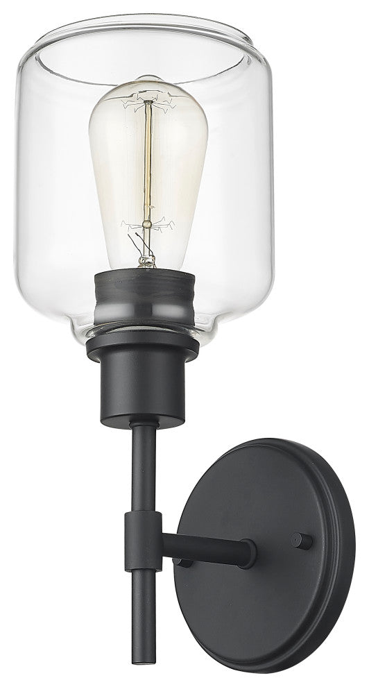 1 Light 5.5" Matte Black Vanity Light