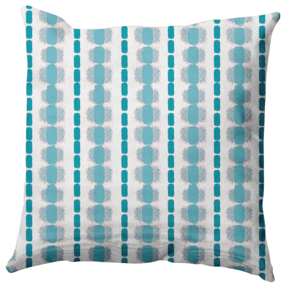 Watercolor Stripe Decorative Throw Pillow, Explorer Blue, 18"x18"